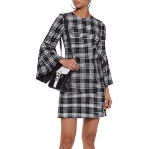 Alicia & Olivia thym checked twill mini dress